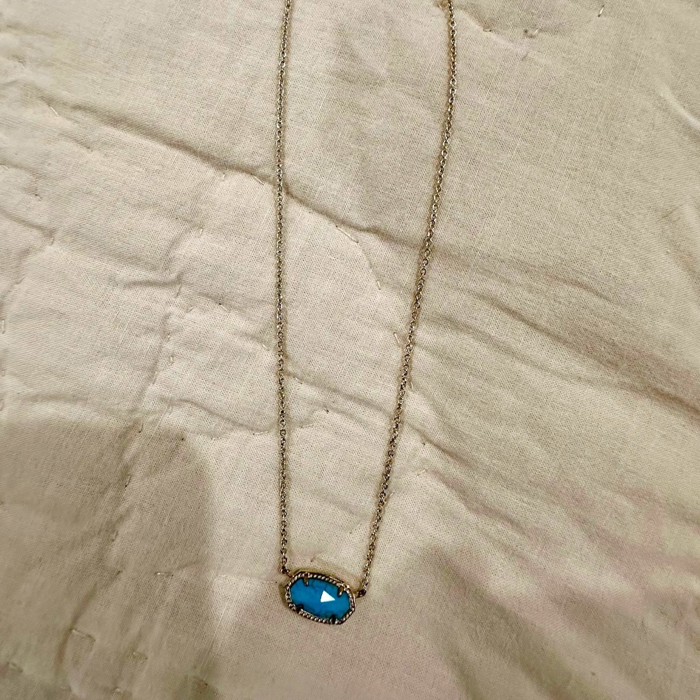 Kendra Scott Elisa turquoise necklace (gold)